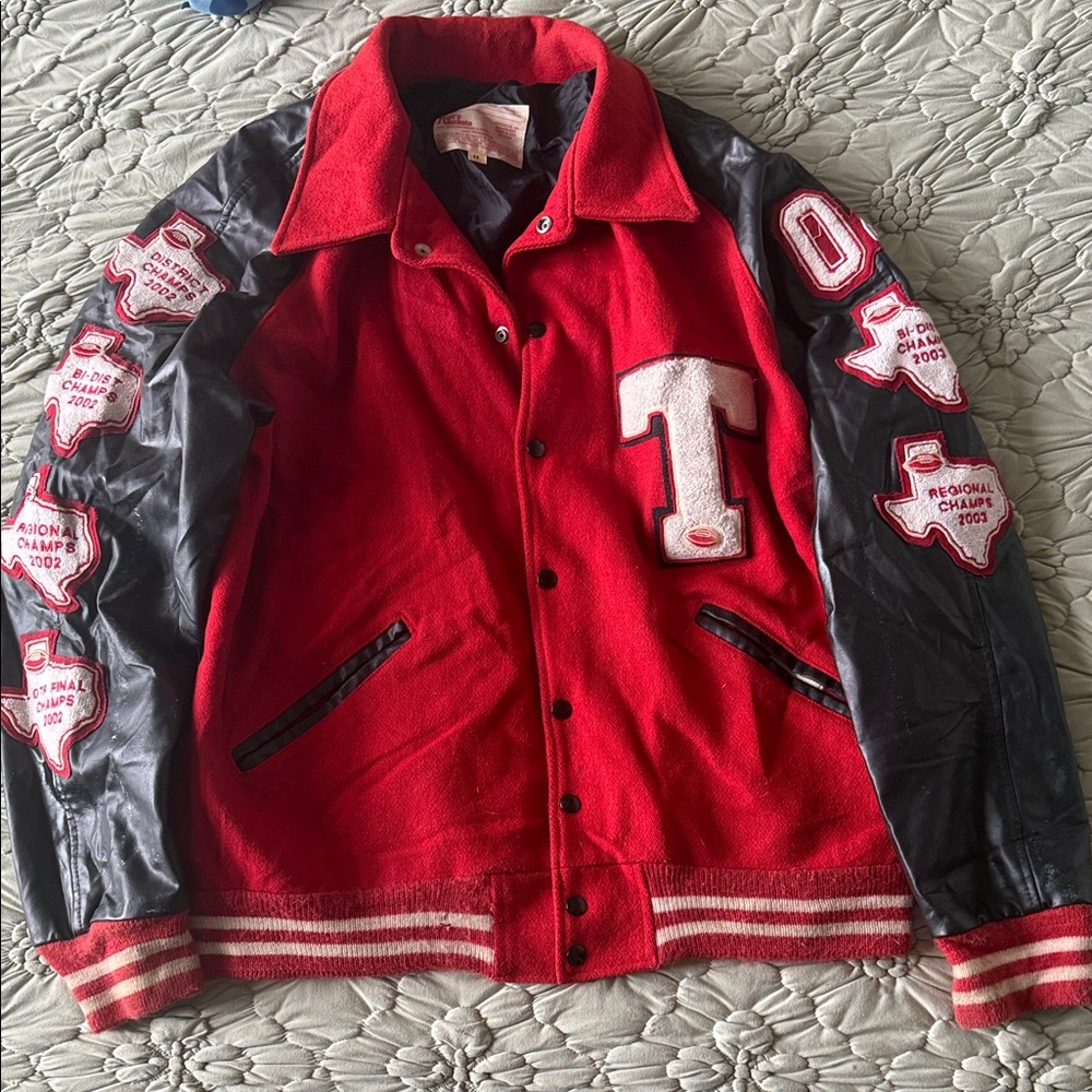 Vintage Texas school leather Varsity Jacket